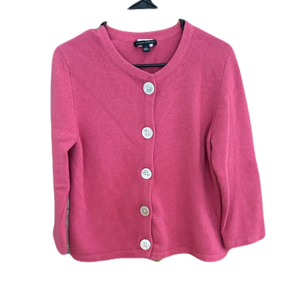 Banana Republic Rose Button-Up Cardigan and Angora rabbit and Lambswool